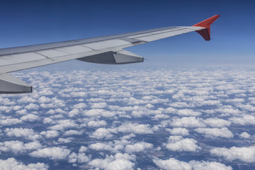 view through airplane window
