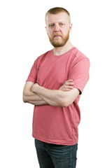 Young man in a T-shirt and jeans