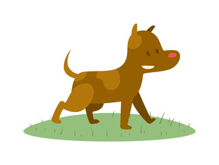 Cute cartoon puppy dog animal pet character vector. 