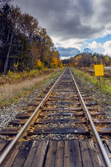 Railway Tracks in Remote Landscape Wilderness