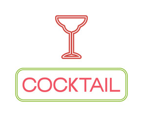Wine glass alcohol wine drink object silhouette vector.