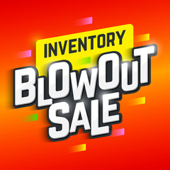 Inventory Blowout Sale banner. Special offer, big sale, clearance - obrazy, fototapety, plakaty