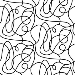 Abstract scribble lines seamless pattern design