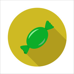 Конфета иконка. Конфета иконка в плоском дизайне. Вектор конфета иконка