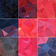 Polygonal abstract background, low poly, pink and purple
