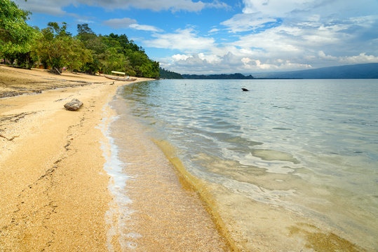 Siuri Beach at Poso lake. Indonesia