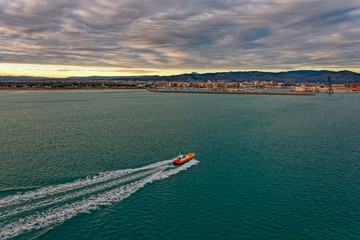 Obraz premium Sunset over Castellon, Spain