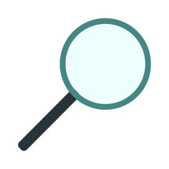 Magnifying glass flat loupe icon vector illustration. 