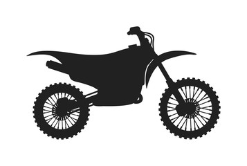 Fototapeta premium Black sport bike silhouette transport power vector illustration. 