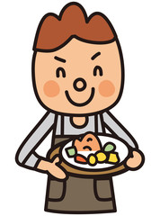 カフェ店員男性