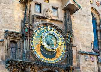 Obraz premium The Prague astronomical clock (Prague orloj), Czech Republic 