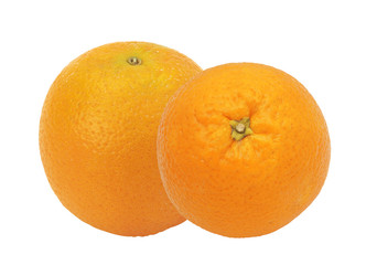 Big fresh juicy orange isolated on white