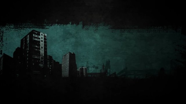 Grungy design animation with space for text