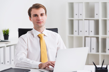 Businessman in office