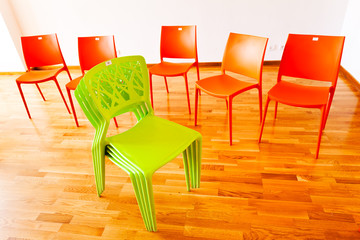 Fototapeta premium Red chairs