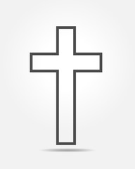 Black Christian Cross - vector illustration.