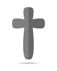 Black Christian Cross - vector illustration.