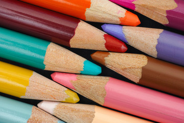 Fototapeta premium Colored pencils close up