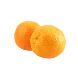 Ripe orange isolated on white background