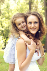 Fototapeta premium mather and daughter