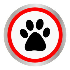Vector icon footprint of an animal.