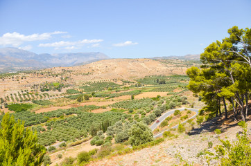 Fototapeta na wymiar picturesque plateau in Greece on the island of Crete