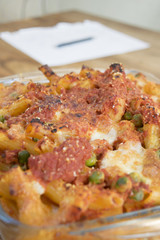 meaty baked rigatoni