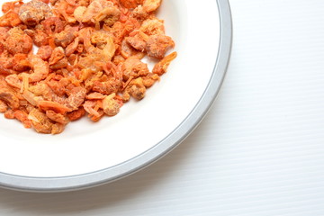 dried shrimp in dish