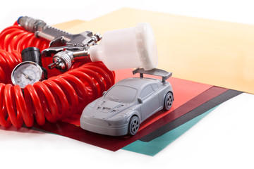 Fototapeta premium The primer, putty and painting car