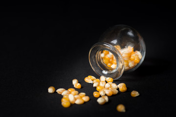 Corn seeds in bowl