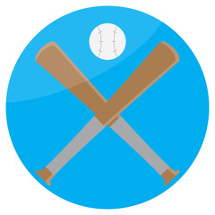 Icon baseball design flat