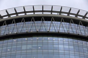 Glass business center facade in a modern european city
