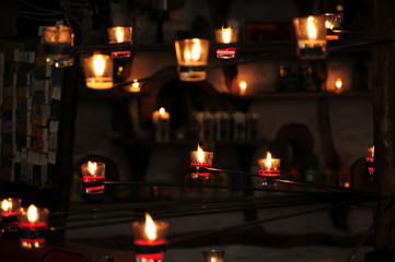 Fototapeta na wymiar candle light, Candles, Candles abstract background. selective fo