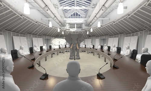 Elephant In The Room Metaphor Image Stock Photo And Royalty