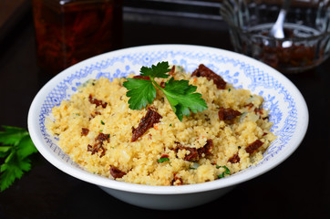 Bulgur Appetizer with Sun-Dried Tomatoes