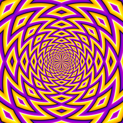 Fototapeta na wymiar Abstract yellow background (optical illusion of movement)