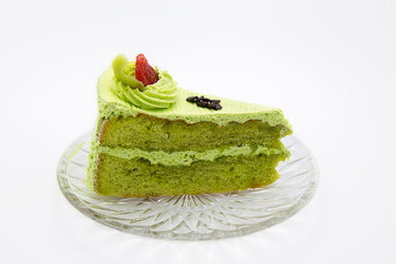 Green tea cake.