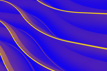Neon abstract background gradient wave of blue, yellow, lilac colors 