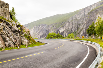 Hardangervidda road in Norway