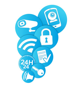 logo alarme surveillance vid&eacute;o s&eacute;curit&eacute;