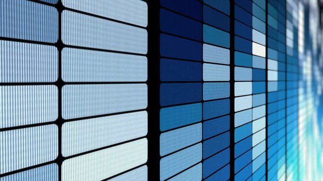 equalizer LED panel wall blue pattern background