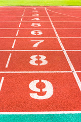 lanes of running track 