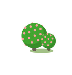 Cartoon tree vector illustration isolated on white background