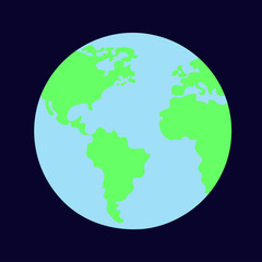 World map countries colorful. Vector illustration.