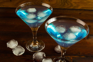 Blue Lagoon cocktail close up