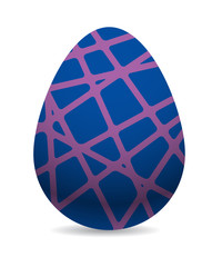 Color easter egg cartoon spring decoration and food symbol flat vector illustration. 