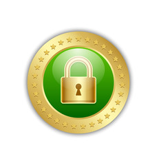 Secure transaction or connection padlock icon