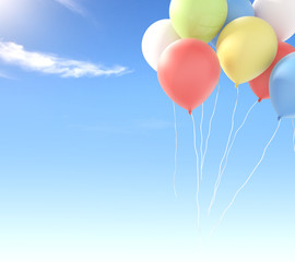 Obraz na płótnie Canvas Colorful balloons in the sky