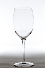 Wine Glass Empty on bright background