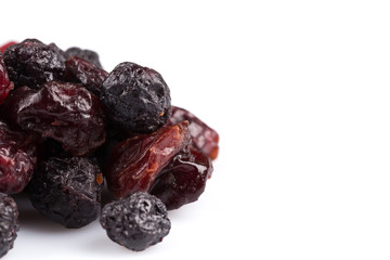 Dried cranberries, cherries and blueberries